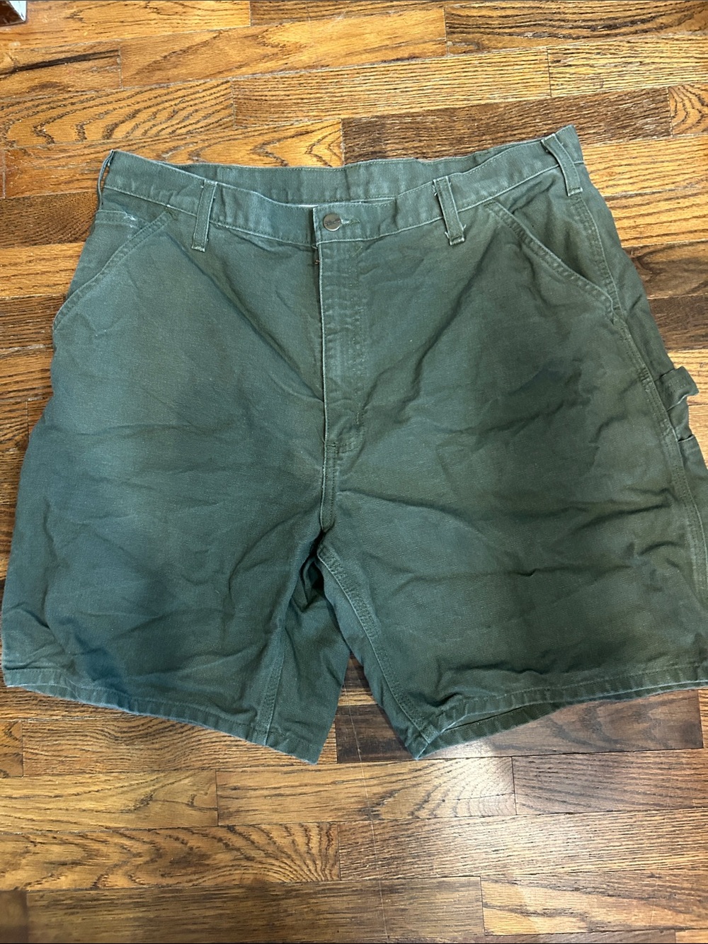 Carhartt Men's Olive Green Canvas Cargo Shorts